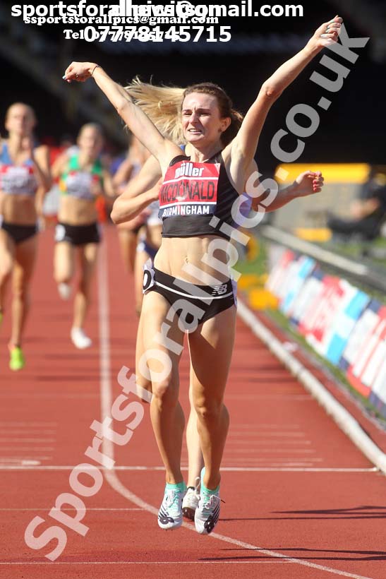 Womens 1500 metres, 2019 Muller British Championships, Alexander Stadium, Birmingham. Photo: David T. Hewitson/Sports for All Pics